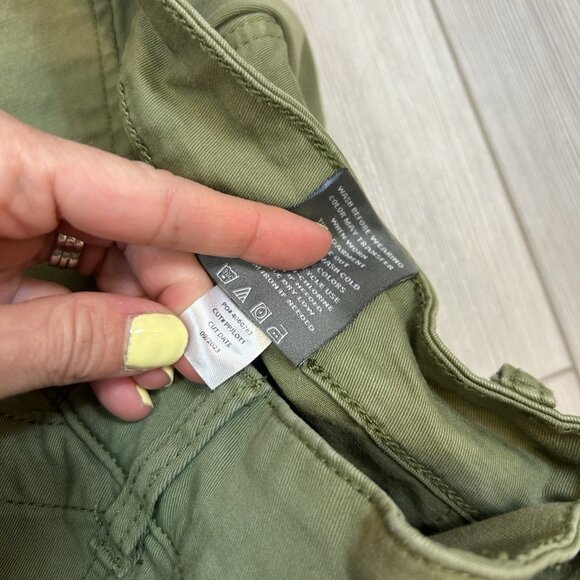 Torrid Pants Womens 18 Plus Olive Green Crop Aviator Skinny Twill High Olivine - Picture 6 of 12